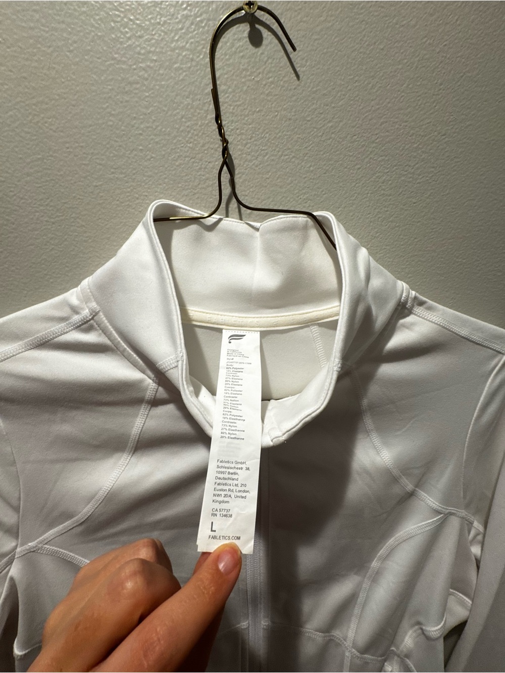 Fabletics White Full-Zip Utility Jacket - Picture 3 of 3